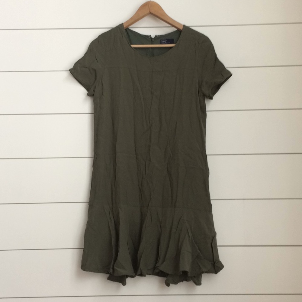 Gap olive green dress!